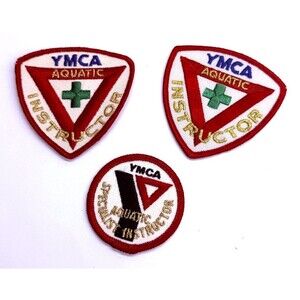 Vintage YMCA Aquatic Instructor Patch Lot of 3 Swimming Program